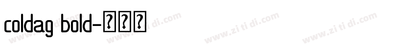 coldag bold字体转换